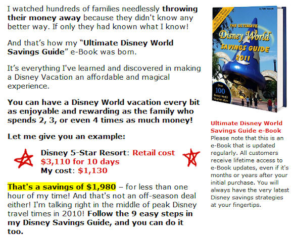 Disney World savings guide Ebook