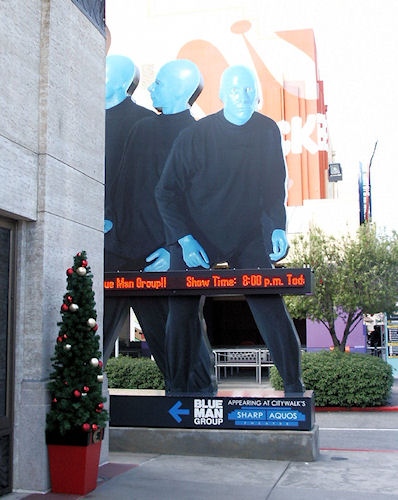 Blue man group at Universal Studios show