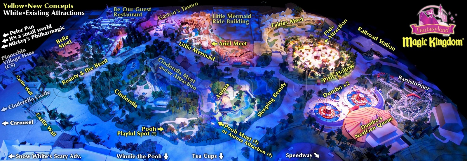 3d Map Of The New Disney S Fantasyland Plans Orlando Inside