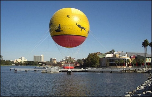 Disney's hot air balloon ride down