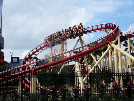 Universal Studios rip ride rocket roller coaster